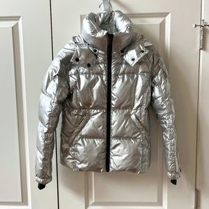 S13 Girls Metallic Down Puffer Coat